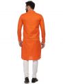 Sanskar Menswear Kurta Pyjama Orange