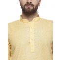 Sanskar Menswear Kurta Pyjama Yellow