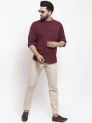 Sanskar Menswear Shirt Kurta Plum