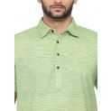 Sanskar Menswear Shirt Kurta Green Glow