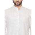 Sanskar Menswear Dobby Kurta White Dobby 2