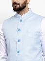 Sanskar Menswear Waist Coat Sky Blue