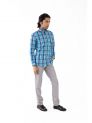 Sanskar-Menswear-Casual Shirt- Blue Checks
