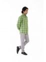 Sanskar-Menswear-Casual Shirt- Lt.Green Checks 