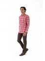 Sanskar-Menswear-Casual Shirt- Red Checks 