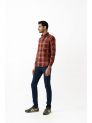 Sanskar-Menswear-Casual Shirt-Orange Checks