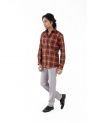 Sanskar-Menswear-Casual Shirt-Orange Checks
