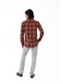 Sanskar-Menswear-Casual Shirt-Orange Checks