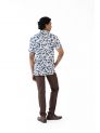 Sanskar-Menswear-Casual Shirt- Offwhite-Blue 