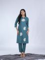 Aastha Teal Women Long Coord Set