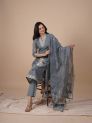 Aastha Blue Women Kurti Set With Dupatta