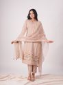 Aastha Beige Women Kurti Set With Dupatta