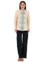 Aastha Womenswear-Cardigan F/S-Beige & Sky