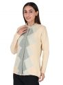 Aastha Womenswear-Cardigan F/S-Beige & Sky