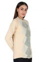 Aastha Womenswear-Cardigan F/S-Beige & Sky