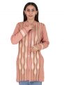 Aastha Womenswear-Long Coat F/S-Peach Mix
