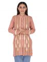 Aastha Womenswear-Long Coat F/S-Peach Mix