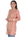 Aastha Womenswear-Long Coat F/S-Peach Mix