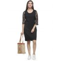 Aastha Women Indowestern Dress Black