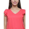 Aastha Women Indowestern Dress Coral