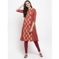 Aastha Women Indowestern Leggings Maroon