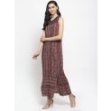 Aastha Women Indowestern Dress Maroon