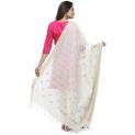 Aastha Women Indowestern Dupatta White