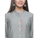 Aastha Women Indowestern Kurta Grey