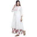 Aastha Women Indowestern Kurta White