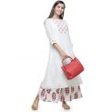 Aastha Women Indowestern Kurta White