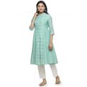 Aastha Women Indowestern Kurta Pastel Green