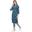 Aastha Women Indowestern Kurta Navy Blue