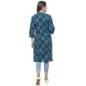 Aastha Women Indowestern Kurta Navy Blue