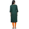 Aastha Women Indowestern Kurta Bottel Green