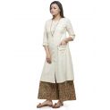 Aastha Women Indowestern Kurta Cream