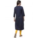 Aastha Women Indowestern Kurta Navy Blue