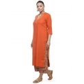 Aastha Women Indowestern Kurta Rust