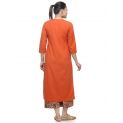 Aastha Women Indowestern Kurta Rust