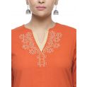 Aastha Women Indowestern Kurta Rust