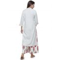 Aastha Women Indowestern Kurta Powder Blue