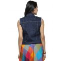 Aastha Women Indowestern Jacket\Outwear Dark Blue