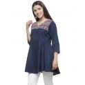 Aastha Women Indowestern Tunic Navy