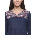 Aastha Women Indowestern Tunic Navy