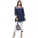 Aastha Women Indowestern Tunic Navy