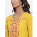 Aastha Women Indowestern Tunic Ochre
