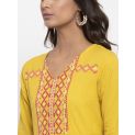 Aastha Women Indowestern Tunic Ochre