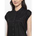 Aastha Women Indowestern Top Black