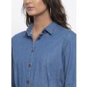 Aastha Women Indowestern Top Mid Denim Blue