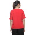 Aastha Women Indowestern Top Red