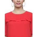 Aastha Women Indowestern Top Red